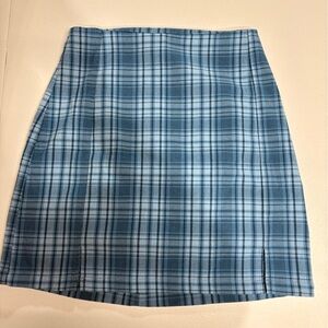 Brandy Melville Blue A-Line Mini Skirt